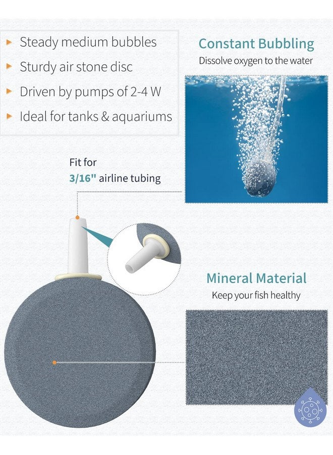 Pawfly Aquarium Air Stone Disc Bubbler 1.5 inch, Oxygen Diffuser Airstone for Nano Air Pumps Fish Tanks Buckets Small Ponds and DWC Reservoirs, 4 Pack - Image 4
