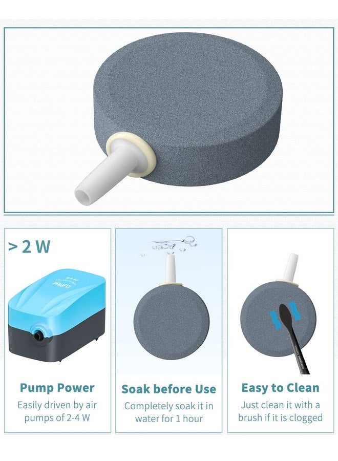 Pawfly Aquarium Air Stone Disc Bubbler 1.5 inch, Oxygen Diffuser Airstone for Nano Air Pumps Fish Tanks Buckets Small Ponds and DWC Reservoirs, 4 Pack - Image 5