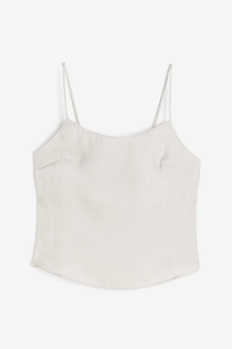 اتش اند ام بلوزة مخططة مزينة بتفاصيل معقودة