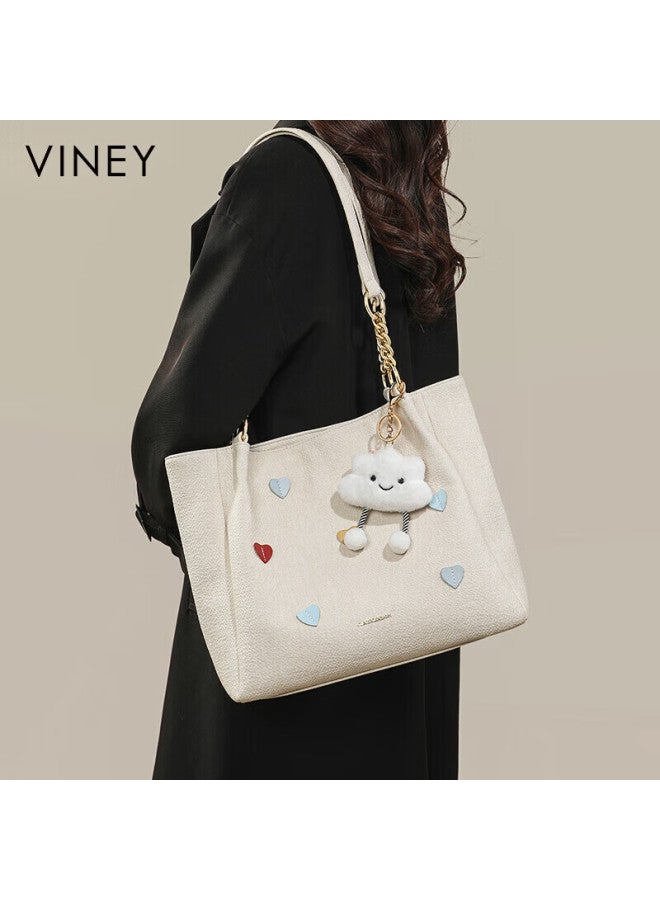Viney Women's Leather Large Capacity Tote Bag Luxury Shoulder Bag Birthday Gift For Girlfriend Wife - Image 2