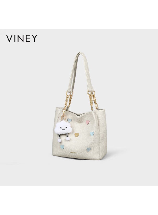 Viney Women's Leather Large Capacity Tote Bag Luxury Shoulder Bag Birthday Gift For Girlfriend Wife - Image 4
