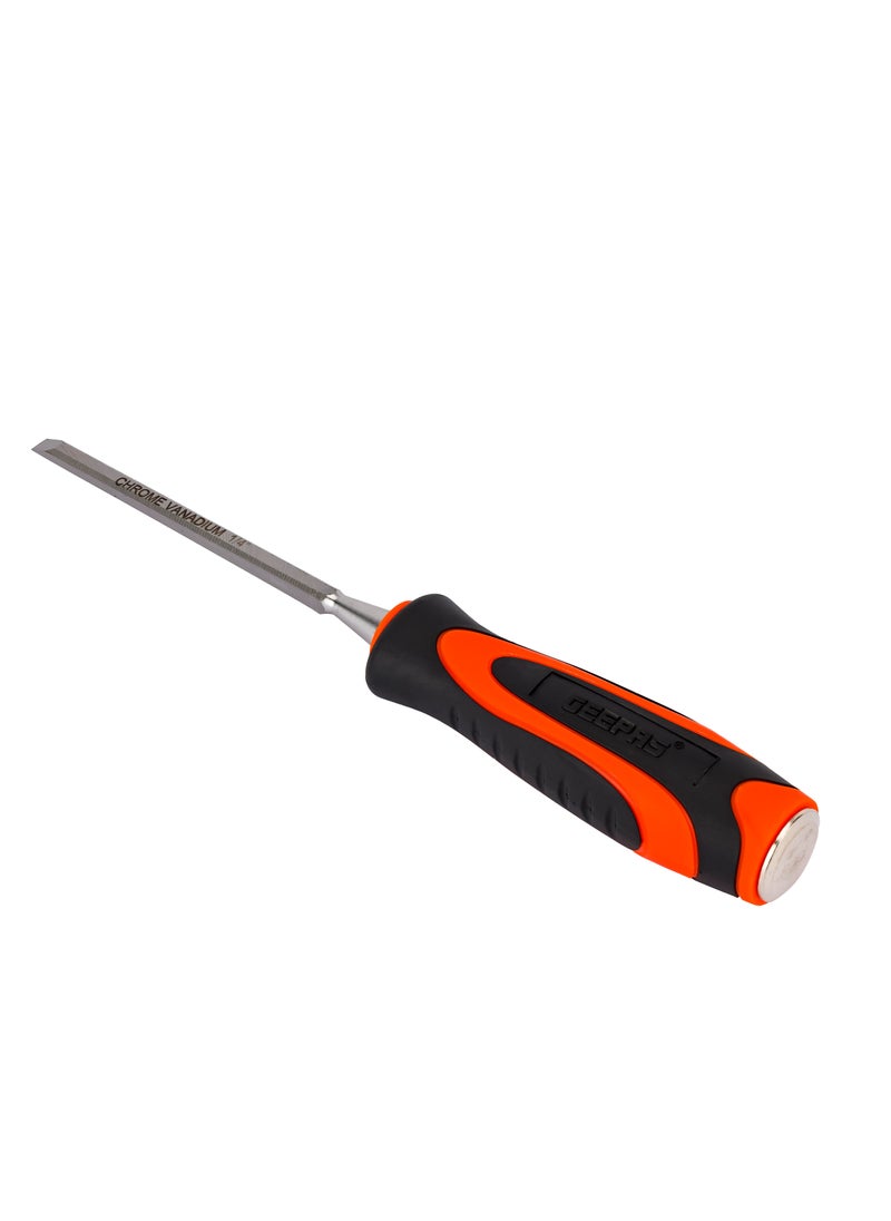 GEEPAS Geepas Toolz 1/4" Wood Chisel- GT59349, High-Quality Cr-V Construction, Induction Hardened, Equipped with TPR Handle, Light-Weight and Durable, Ideal for DIY, Home Improvement, General Repairs, Mainte  - Image 4