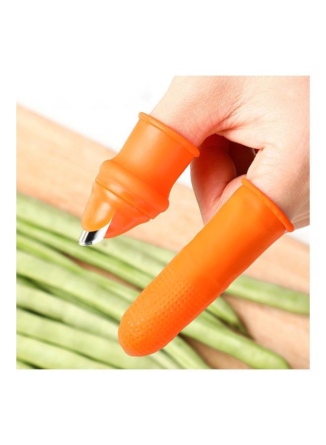 NIBEMINENT 6 Piece Gardening Thumb Cutter Set Orange - Image 4