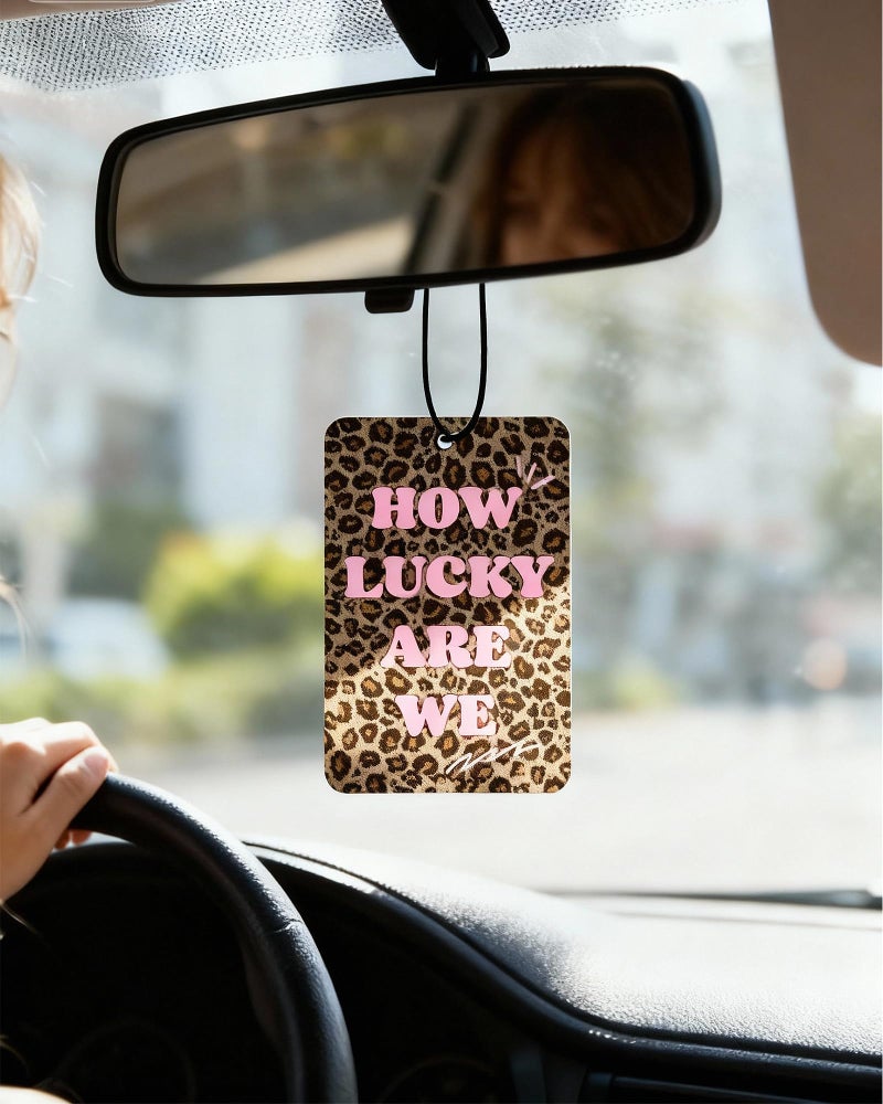 Joytezz Cheetah Print 5pcs Car Air Freshener Bow Coquette Leopard Print Car Accessories Automotive Interior Hanging Scents Mirror Decor for Women Teen Girls - Image 2
