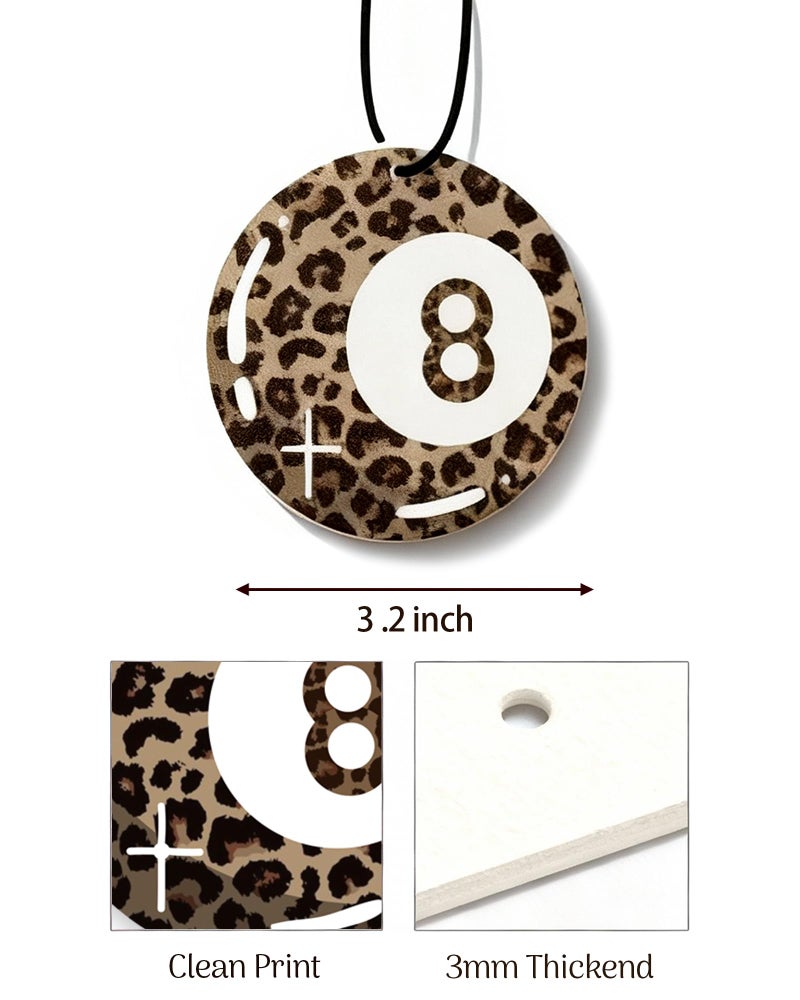 Joytezz Cheetah Print 5pcs Car Air Freshener Bow Coquette Leopard Print Car Accessories Automotive Interior Hanging Scents Mirror Decor for Women Teen Girls - Image 3