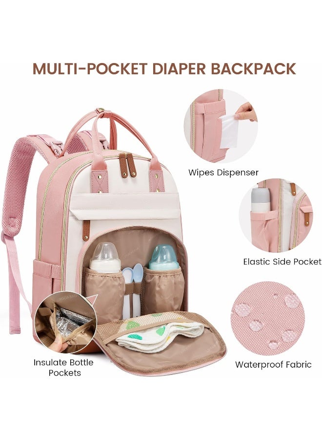 Lovevook حقيبة ظهر LOVEVOOK لحفاضات الأطفال، حقيبة أطفال مع وسادة تغيير - Image 3