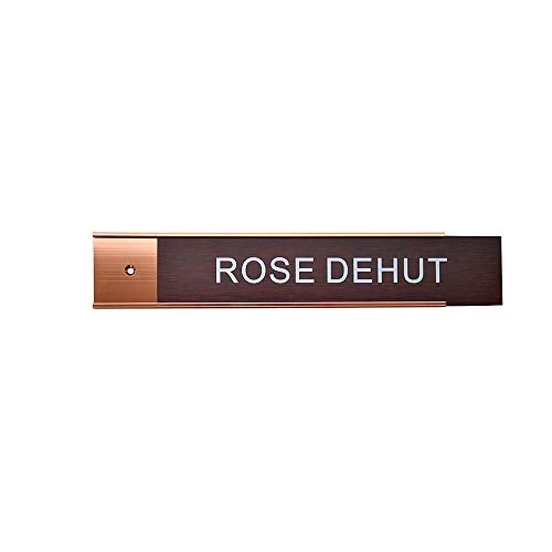 Icomecn Name Plate Wall Or Door Holder, Office Business Door Sign Holder,-5Pack (Rose Gold, 2“ × 8”) - Image 2