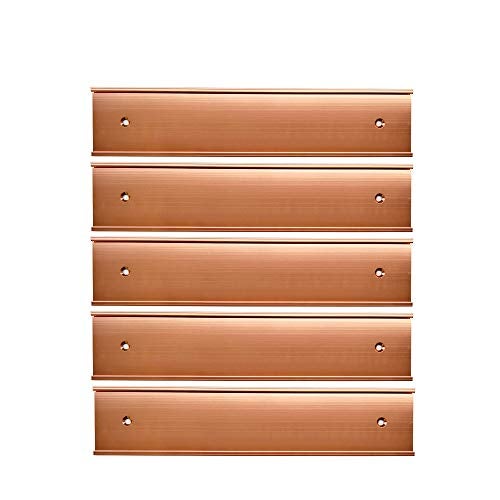 Icomecn Name Plate Wall Or Door Holder, Office Business Door Sign Holder,-5Pack (Rose Gold, 2“ × 8”) - Image 1