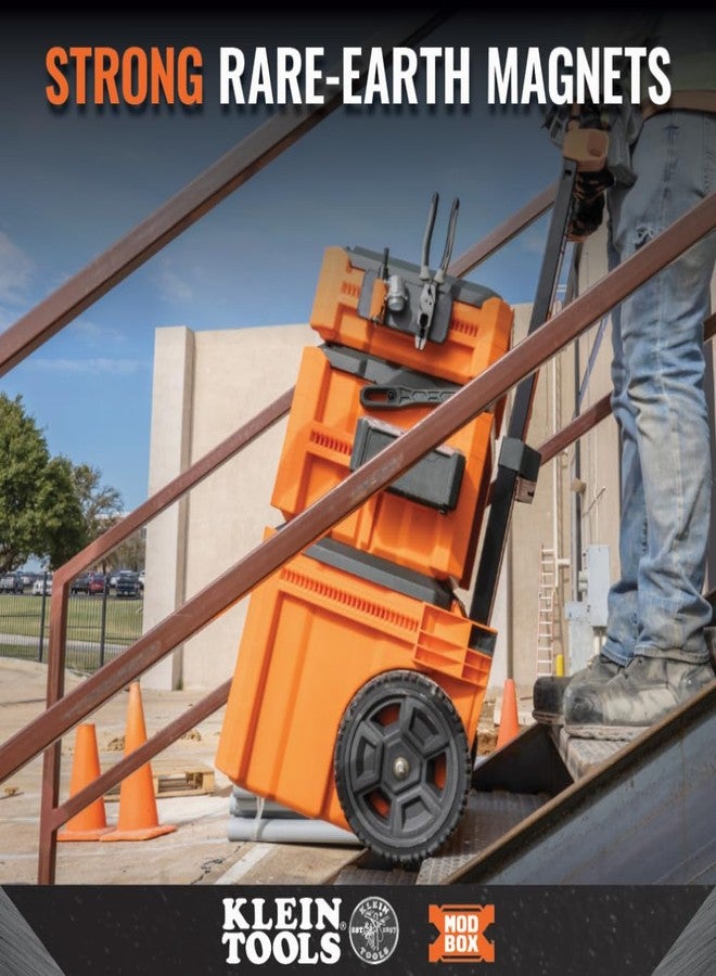 Klein Tools 54819MB MODbox Magnetic Strip, Modular Tool Storage System Side Mounting Accessory, Easy One-Handed Attachment, Strong Magnets - Image 2