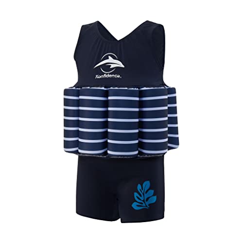 Konfidence Floatsuit (2-3 Years, Navy Breton Stripe) - Image 1