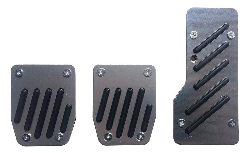 Oshotto 3 Pcs Non-Slip Manual CS-320 Car Pedals Kit Pad Covers Set Compatible with Chevrolet Tavera (Black) - Image 2