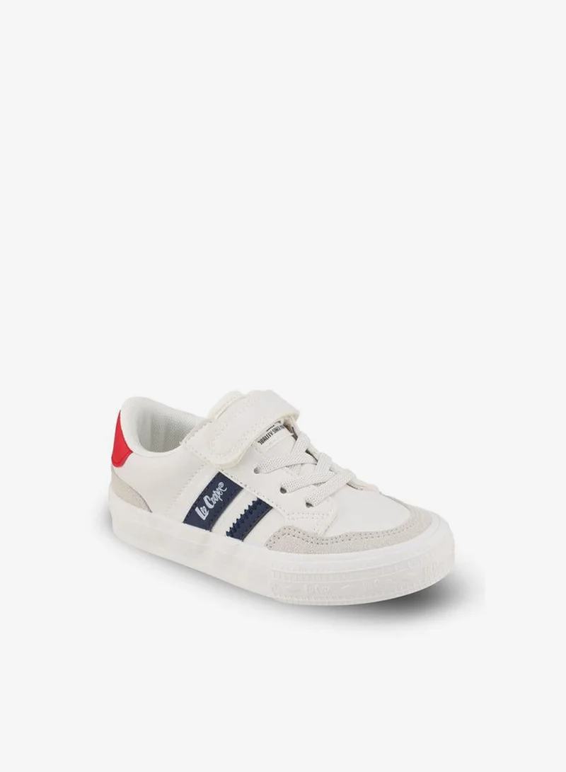 Lee Cooper Girls Logo Print Hook & Loop Ankle Sneakers