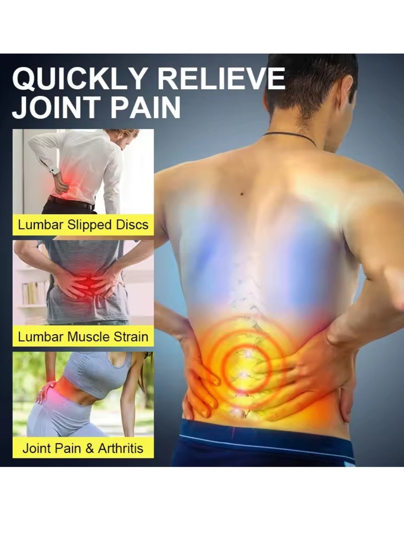 KanyeHB 12Pcs Lumbar Pain Relief Patch Joint Pain Relieving Patches for Lumbar Vertebra 8 to 12 hour Strength Pain Relief Patch for Back Pain Herbal Patches for Lumber Muscle Strain - Image 4