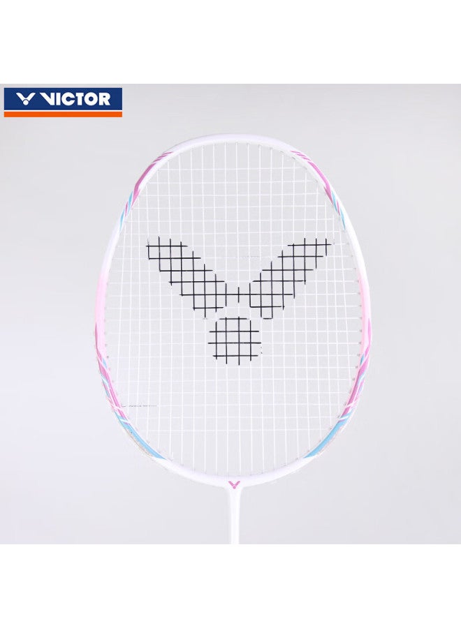 Victor Victor Tk-ares Carbon Fiber Badminton Racket Set (pink, 2 Rackets With Strings And Grip)  - Image 1