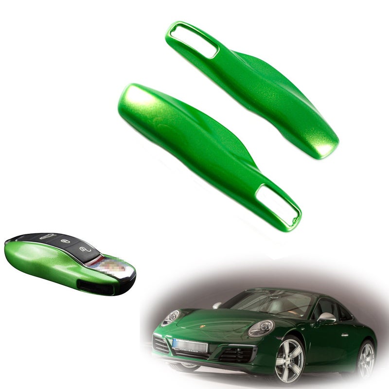 Xotic Tech Green Smart Remote Key Fob Protector Cover Shell Case Holder Compatible with Porsche Boxster Cayenne Panamera Cayman Macan Carrera 911 991 918 SpyderFits 3 Button