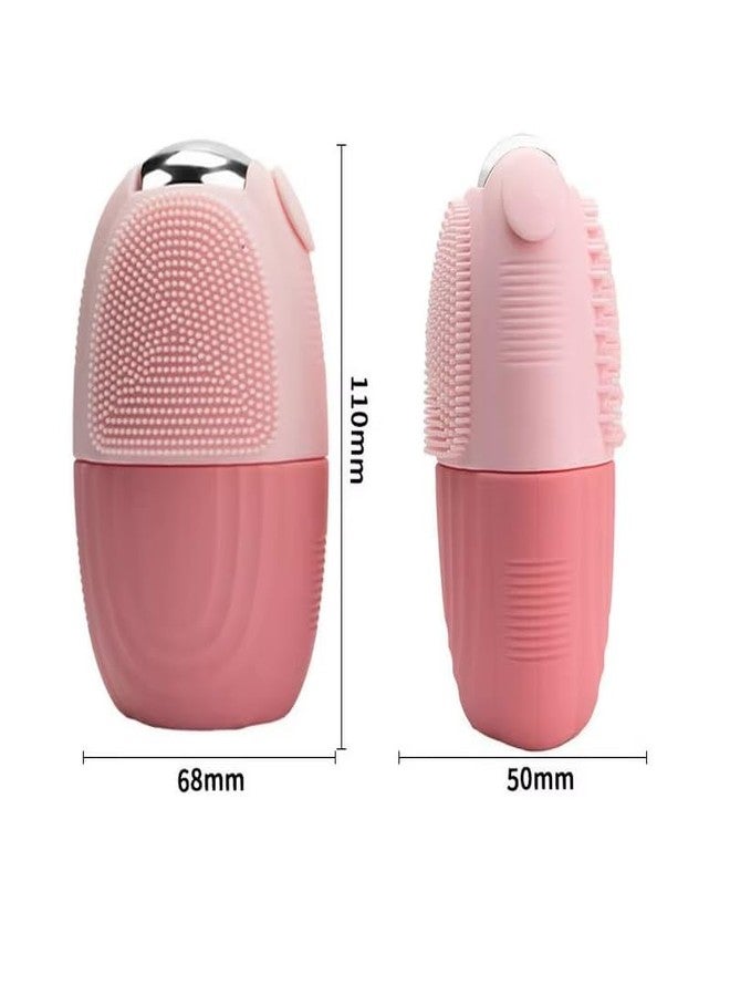 MeSkin 4 in 1 Multifunctional Silicone Ice Face Roller: Stainless Steel Roller with Silicone Exfoliator and Makeup Brush Cleaner - Facial Beauty Tool - Image 4