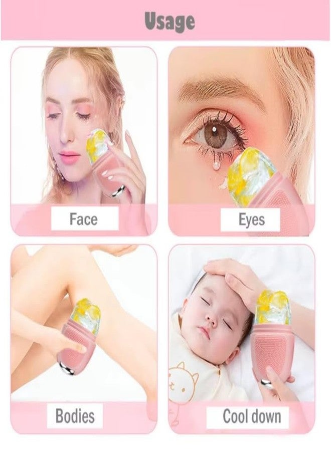 MeSkin 4 in 1 Multifunctional Silicone Ice Face Roller: Stainless Steel Roller with Silicone Exfoliator and Makeup Brush Cleaner - Facial Beauty Tool - Image 3