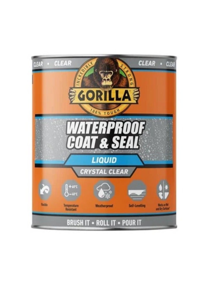 Gorilla معطف غوريلا المقاوم للماء ومانع تسرب شفاف، 473 مل
