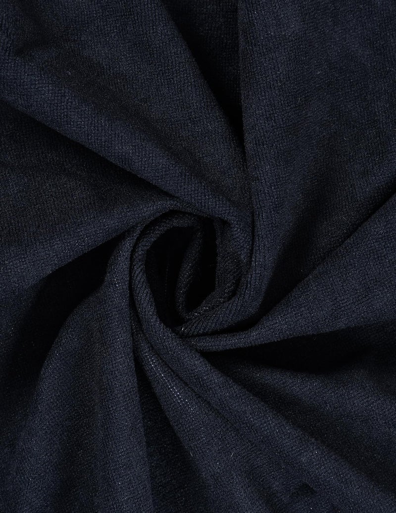MORADO Water Resistant Terry Cotton Single Size Elastic Fitted Mattress Protector (36x78x12 inches - Fits Up to 12 inches Mattress), Navy Blue - Image 3