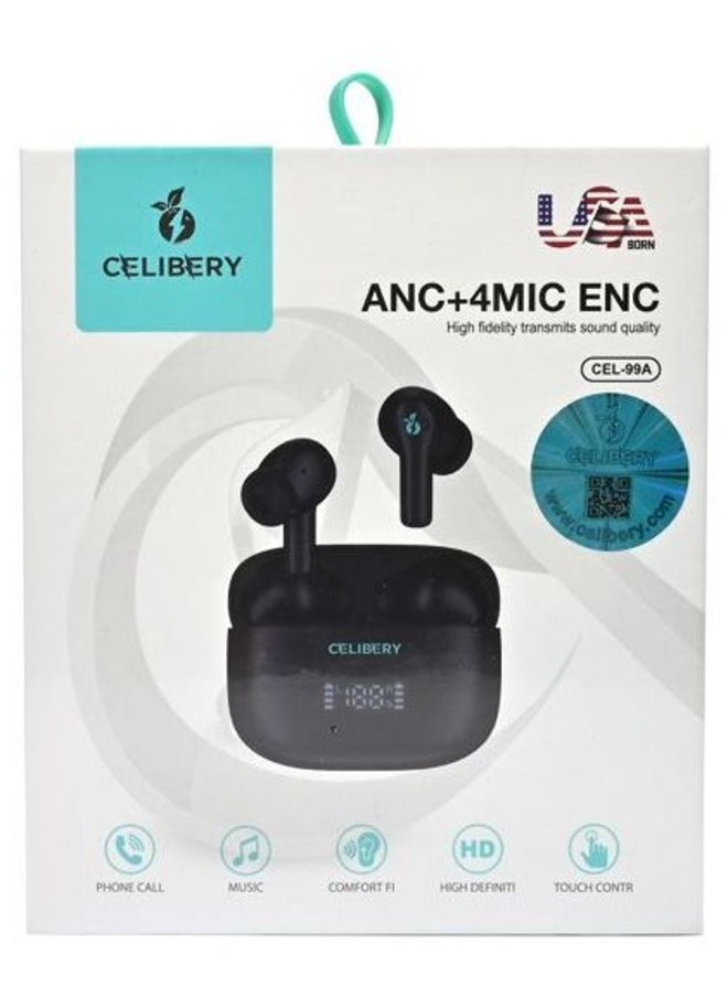CELIBERY Bluetooth Earphones, 10mm Drivers with Big Bass True Wireless Earbuds, 25H Playtime, IPX5, 2 Mics for AI Clear Calls, Black  - Image 2