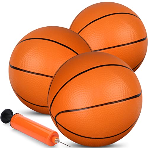 Gamtec Mini Toy Basketballs Small 6 Inch Replacment Ball for Indoor Mini Basketball Hoop 6 Small Replacement Basketball Toddler Balls Beach Sand Toy Rubber Ball for Inflatable Pool Hoop Kids Adult - Image 1