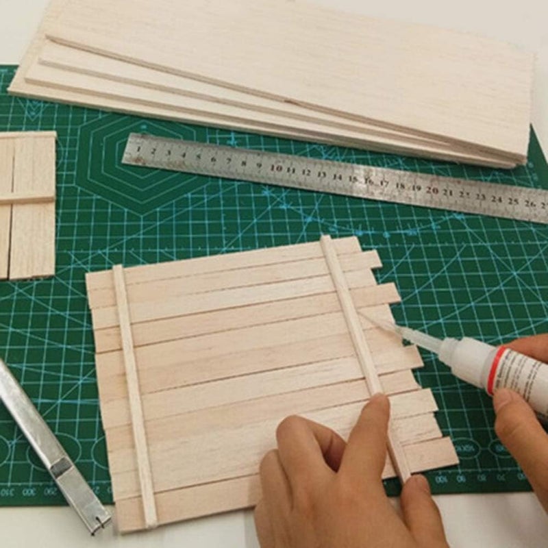 klarako50/90/110/150/180mm Long Natural Balsa Sticks Strips For Modeling DIY Crafts klarakoWood, 20 Pieces 110mm - Image 4