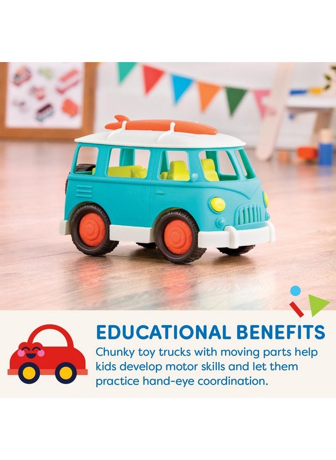BATTAT Battat- Wonder Wheels - Blue Toy Camper Van - Toy Rv For Kids, Toddlers - Realistic Details- Recyclable Materials- Camper Van- 1 Year +  - Image 4