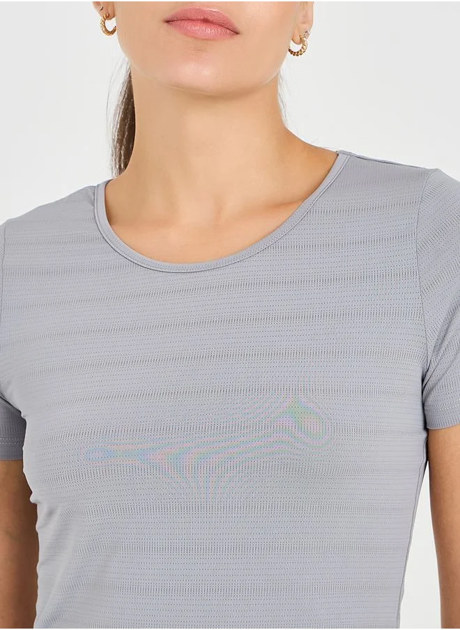 Styli Horizontal Pattern Textured Top