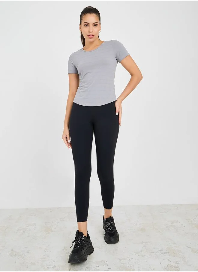 Styli Horizontal Pattern Textured Top