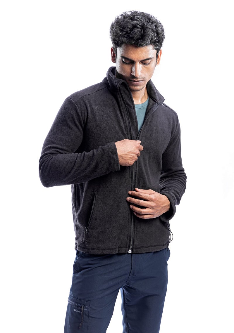 Tripole Anti-Pilling Fleece Winter Jacket and Windcheater (IN, Alpha, S, Regular, Black) - Image 5