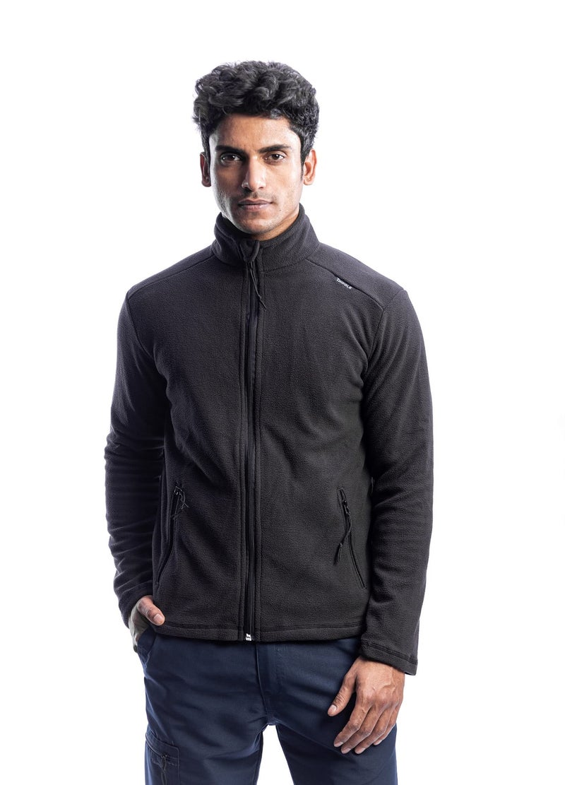 Tripole Anti-Pilling Fleece Winter Jacket and Windcheater (IN, Alpha, S, Regular, Black) - Image 1
