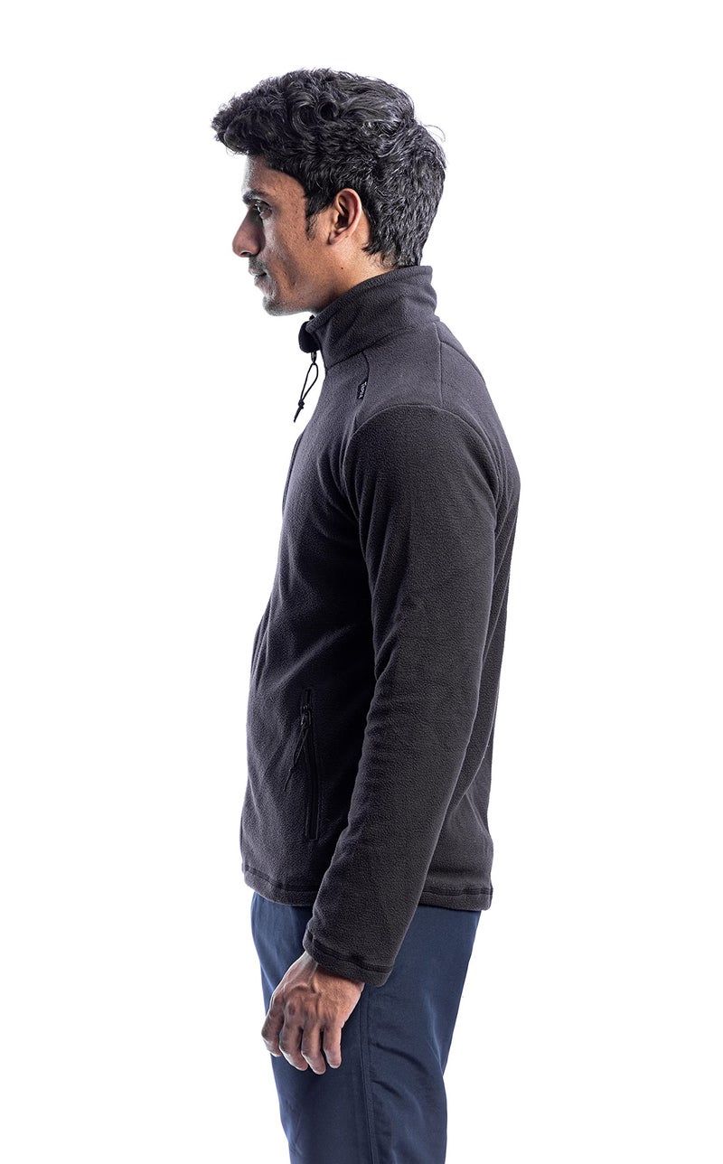 Tripole Anti-Pilling Fleece Winter Jacket and Windcheater (IN, Alpha, S, Regular, Black) - Image 2