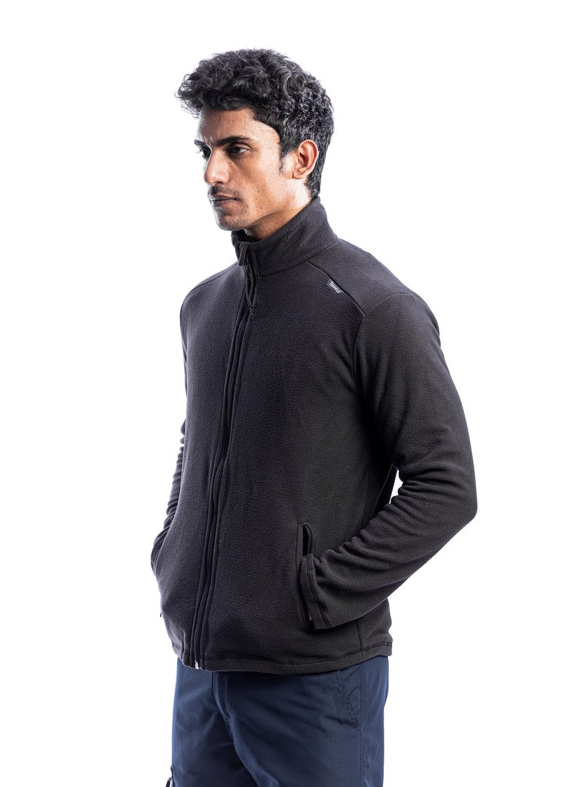 Tripole Anti-Pilling Fleece Winter Jacket and Windcheater (IN, Alpha, S, Regular, Black) - Image 3