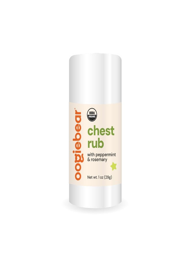 oogiebear Kids Chest Rub, USDA Organic Soothing Peppermint & Rosemary for Breathing Relief and Comfort, Petroleum Free, 30+ Months, 1.0 Oz Balm - Image 1