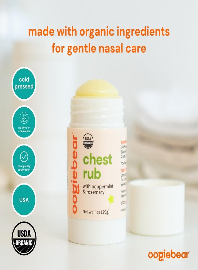 oogiebear Kids Chest Rub, USDA Organic Soothing Peppermint & Rosemary for Breathing Relief and Comfort, Petroleum Free, 30+ Months, 1.0 Oz Balm - Image 5
