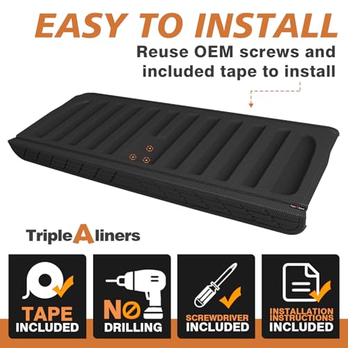 TripleAliners Truck Mat Compatible with 2007-2013 Chevy Silverado & GMC Sierra 1500 Accessories, Tailgate Mat Custom Fit All Weather Protection Pickup Liner, w/Tailgate Cap Protector - Image 5