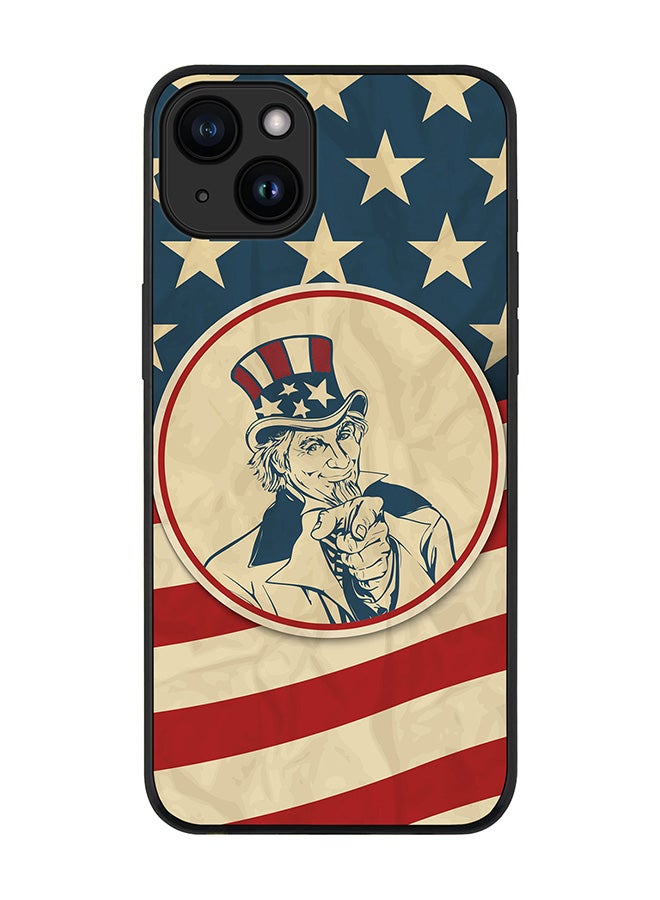 Stylizedd Cover for iPhone 15 Plus Case Rugged Black Slim fit Soft Flexible Anti Drop TPU Gel Thin Protective Phone Cases - We Want You - Image 1