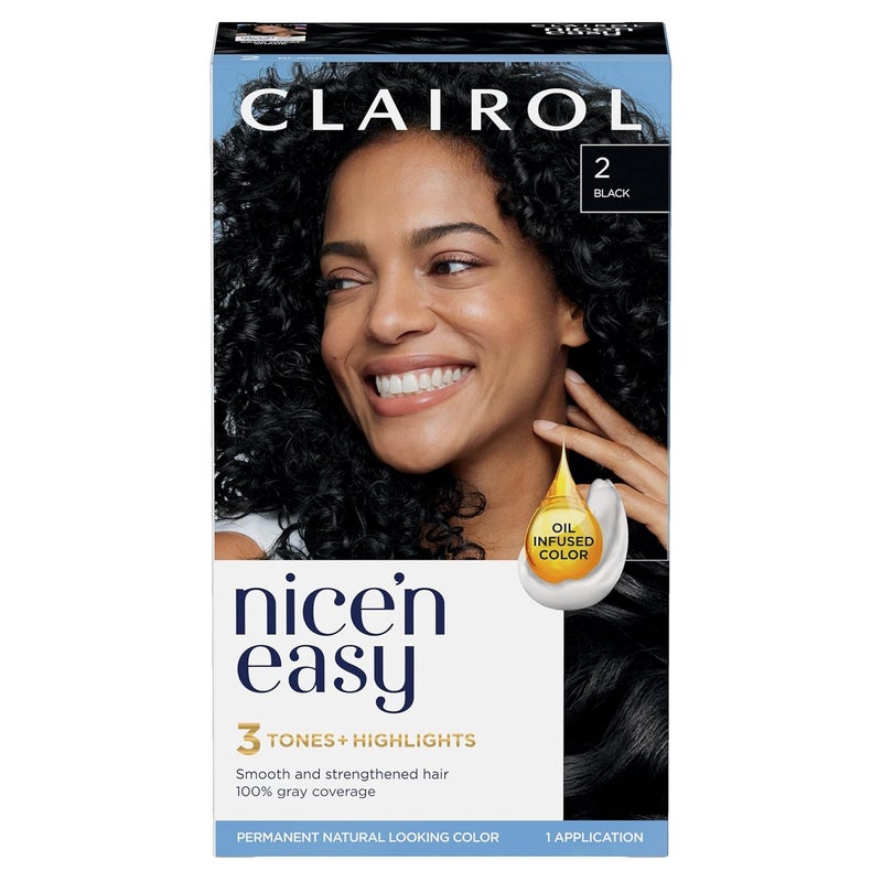 Clairol Nicen Easy Permanent Hair Color 2 Black