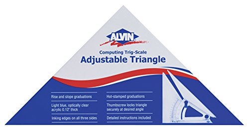 Alvin 12-Inch Computing Trig-Scale Adjustable Triangle (LX712K) - Image 2