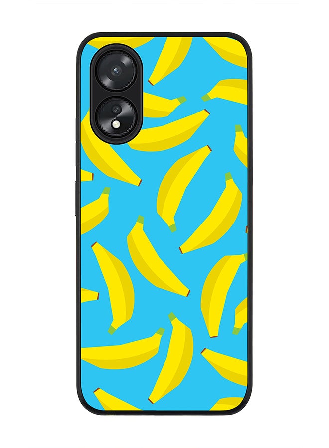 Stylizedd Rugged Black Edge case for Oppo A18 / Oppo A38, Slim fit Soft Case Flexible Rubber Edges Anti Drop TPU Gel Thin Cover - Scattered Bananas - Image 1