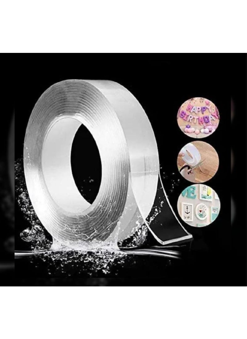 Generic QINPIN Double-Sided Heavy Duty Strong Glue Transparent Reusable Ivy Grip Tape for Wall, Floor, Carpet, Furniture  - Image 5