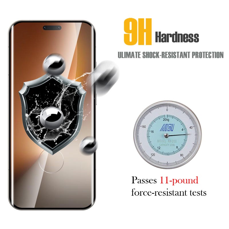 WFTE 2-Pack Screen Protector for HONOR Magic 8 Pro 5G 3D Full Coverage,Anti-Scratch,HD Clear,Anti-fingerprint,Bubble-Free,Premium Tempered Glass Screen Protector For HONOR Magic8 Pro (Black) - Image 5
