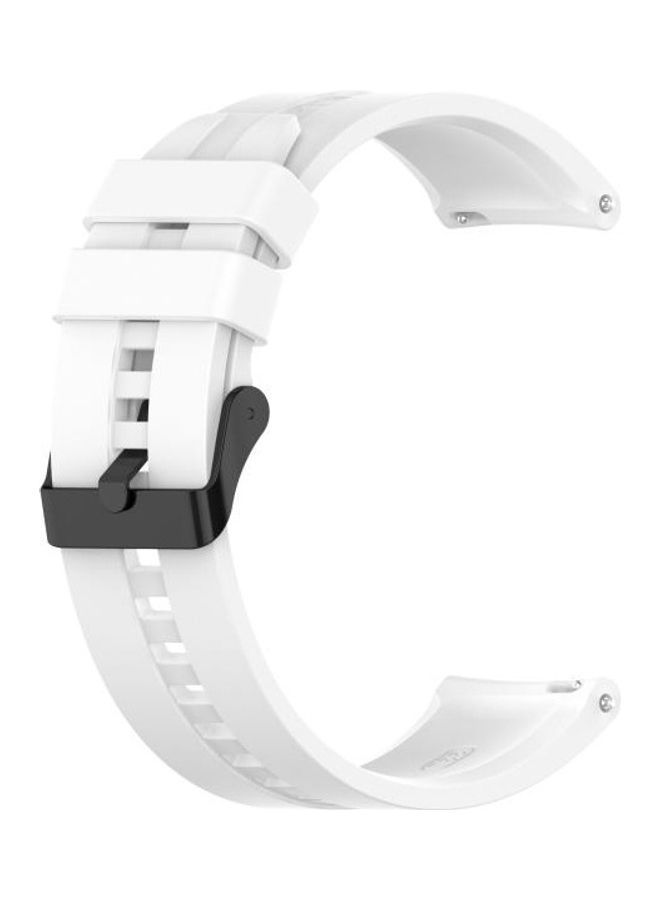 NIBEMINENT Silicone Replacement Strap Watchband For Huawei Watch GT 2 Pro White - Image 1