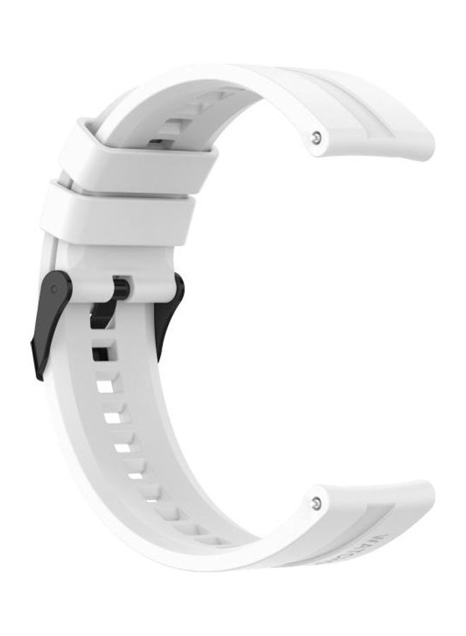NIBEMINENT Silicone Replacement Strap Watchband For Huawei Watch GT 2 Pro White - Image 3