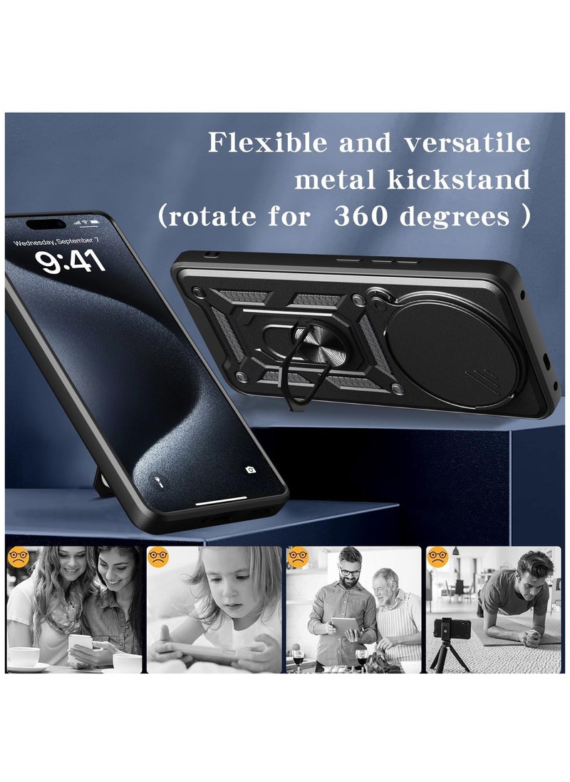 Generic Phone Cover for Honor X9c 5G with Slide Camera Cover Drop Protective Phone Case with Magnetic Car Mount Holder  - Image 4
