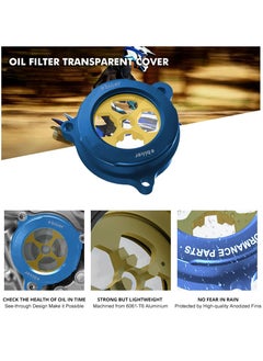 Generic غطاء فلتر زيت باللون الأزرق مصنوع باستخدام آلة CNC لدراجة Yamaha Raptor 700R، قطعة واحدة  - Image 4