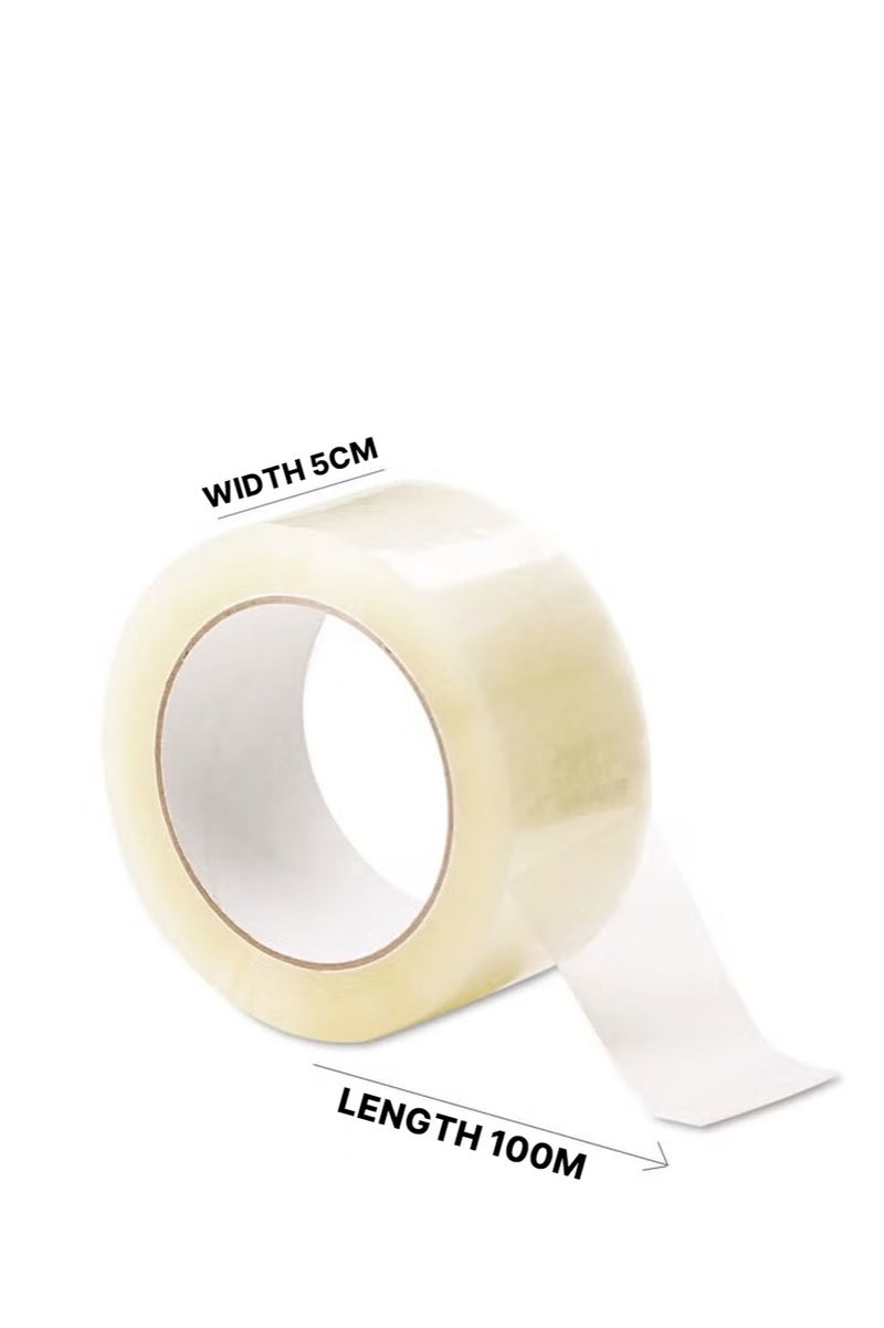 Generic Clear Packing Tape – 50 mm × 100 m, 50 Micron Heavy-Duty Transparent Sealing Tape for Cartons, Boxes & Shipping - Image 2