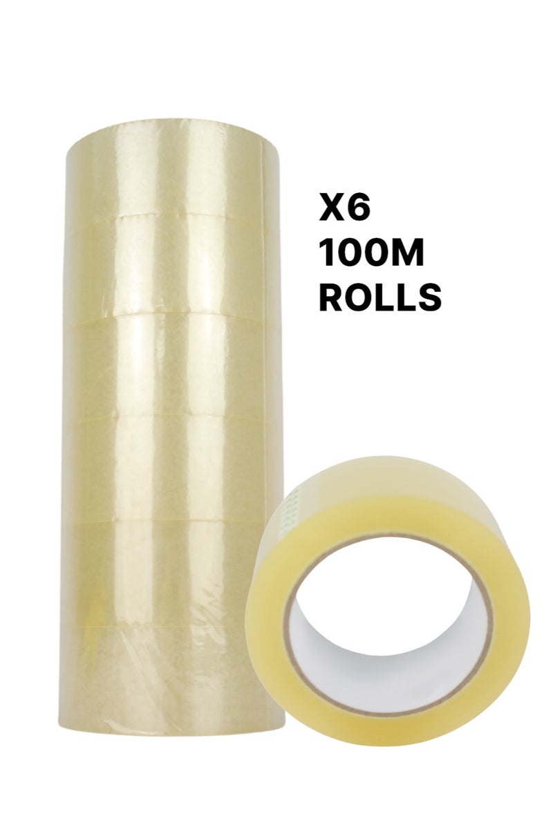 Generic Clear Packing Tape – 50 mm × 100 m, 50 Micron Heavy-Duty Transparent Sealing Tape for Cartons, Boxes & Shipping - Image 1