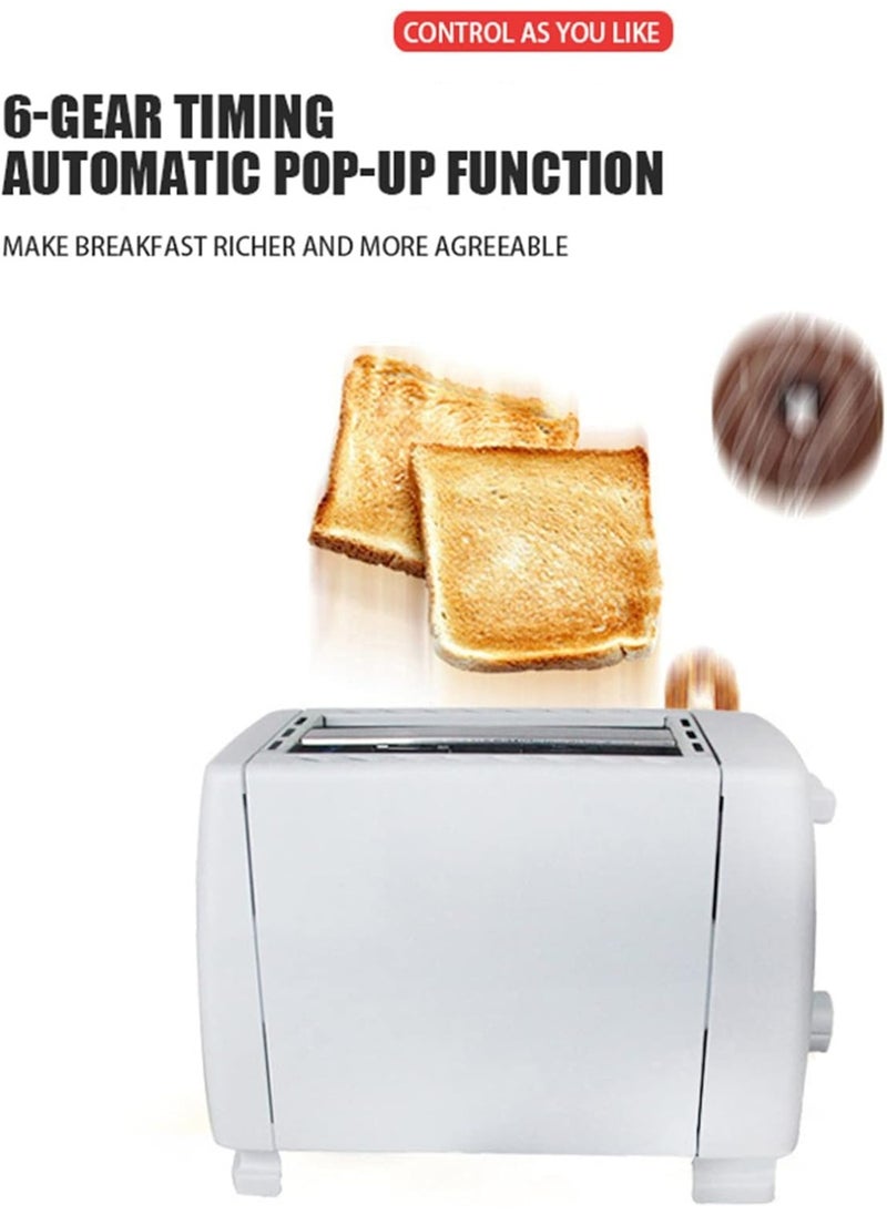SUKILO 220V Stainless Steel Automatic 2-Slice Bread Toaster with 6-Level Browning Control, Auto Pop-Up & Auto Shut-Off – White  - Image 2