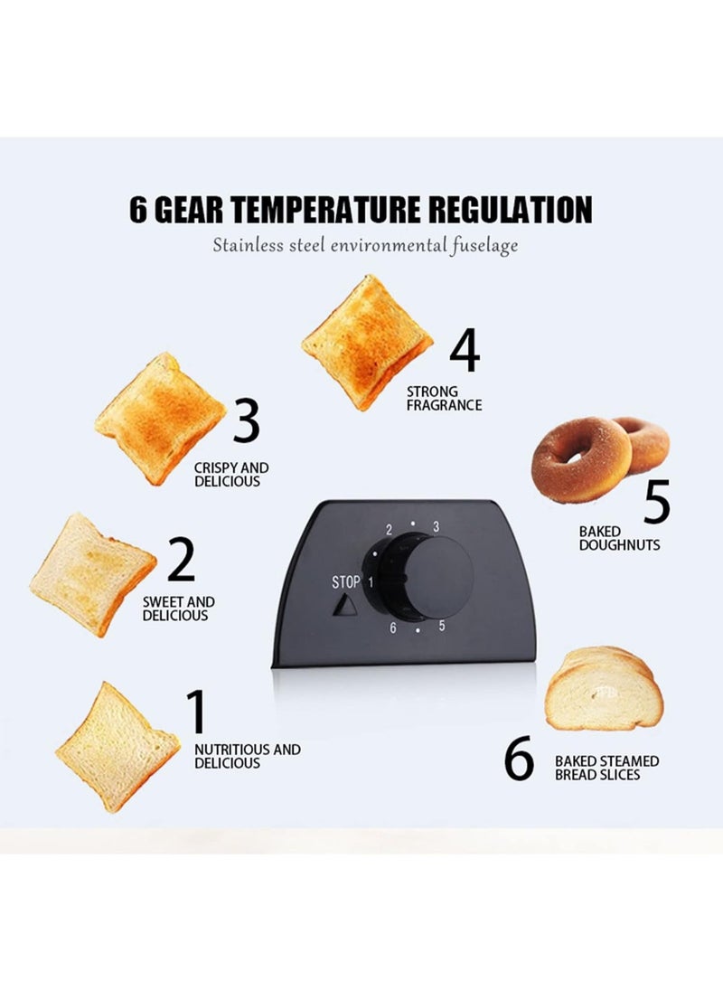 SUKILO 220V Stainless Steel Automatic 2-Slice Bread Toaster with 6-Level Browning Control, Auto Pop-Up & Auto Shut-Off – White  - Image 3